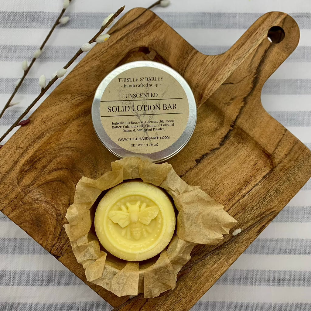 Lotion Bar - made with beeswax, coconut oil, and cocoa butter, 1