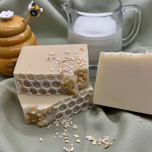 Oatmeal, Buttermilk, & Honey cold process soap